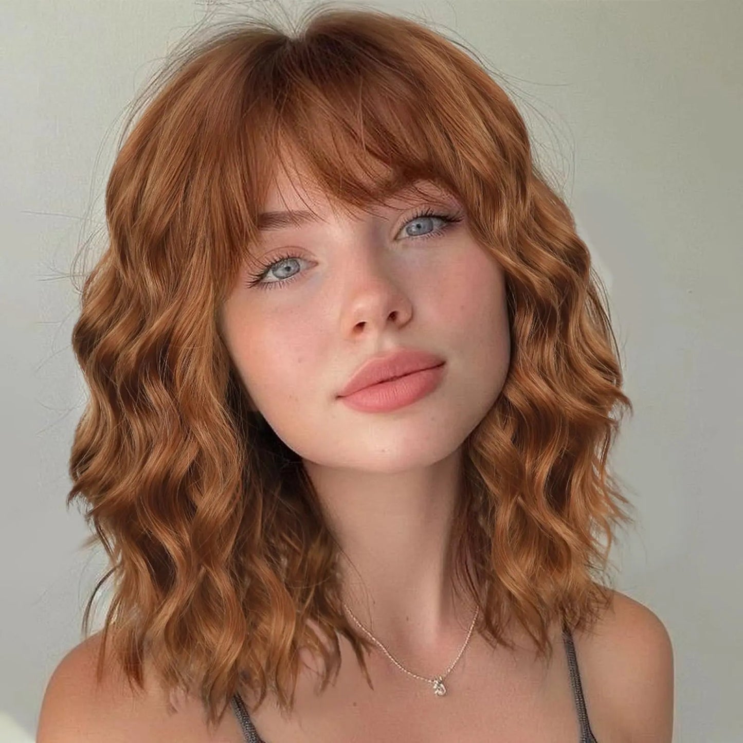Summer Breathable Natural Wavy Hair Topper With Bangs For Women With Thinning Hair - VIVACROWN