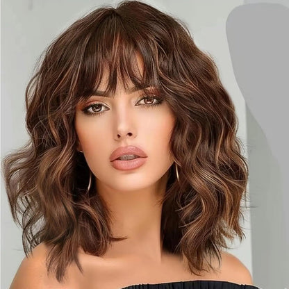 Summer Breathable Natural Wavy Hair Topper With Bangs For Women With Thinning Hair - VIVACROWN