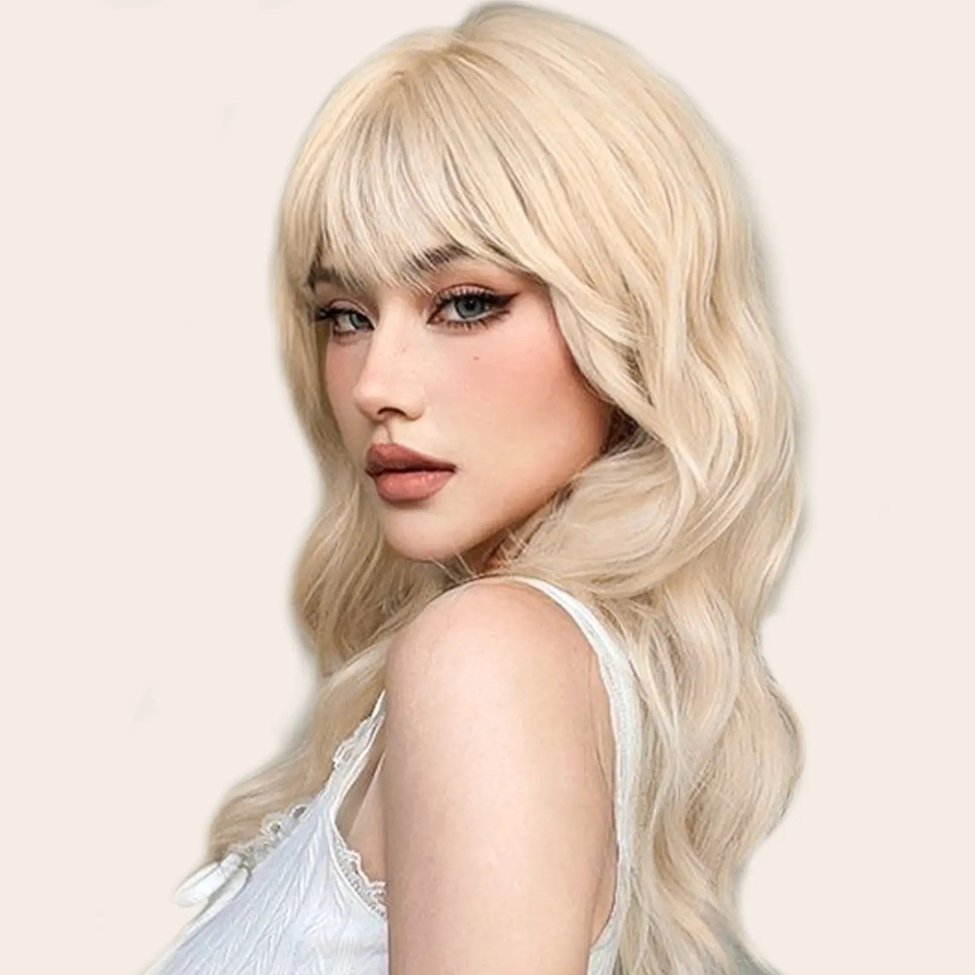 Summer Breathable Natural Wavy Hair Topper With Bangs For Women With Thinning Hair - VIVACROWN
