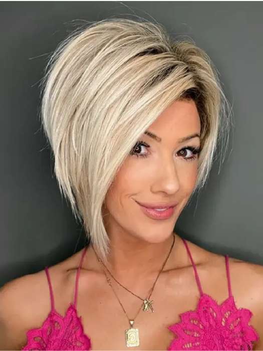Jenna Fail @jenna_fail wearing IGNITE by JON RENAU in color FS17/101S18 PALM SPRINGS BLONDE | Light Ash Blonde with Pure White Natural Violet Bold Highlights, Shaded with Dark Natural Ash Blonde