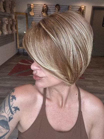 FS26/31S6 SALTED CARAMEL | Medium Natural Red Brown with Red Gold Blonde Bold Highlights, Shaded with Brown