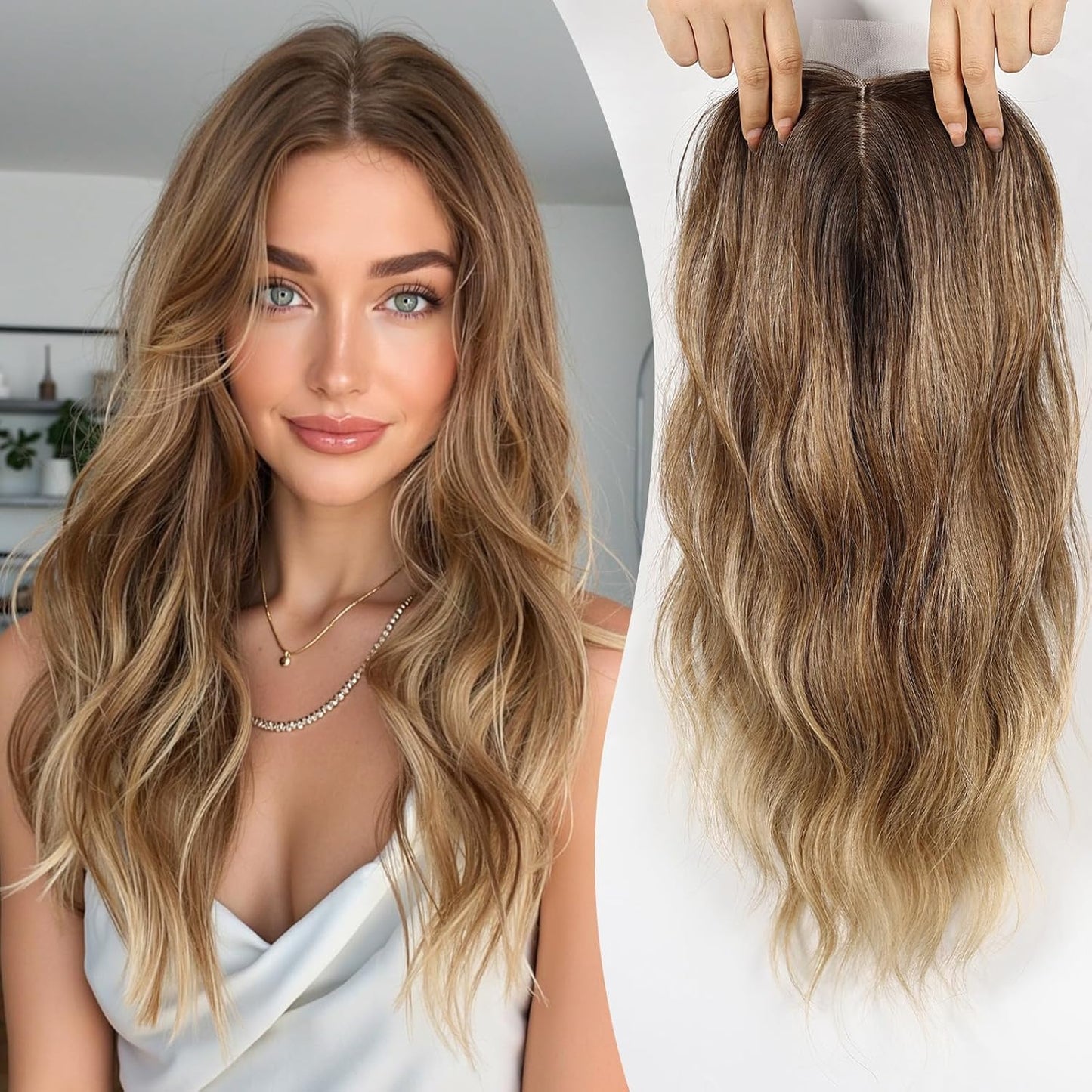 🌷2026 New Lightweight & Breathable Wavy Hair Topper